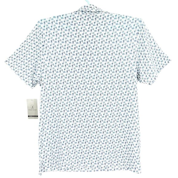 PGA Tour Mens UPF 30 Moisture Wicking Stretch Bright White Polo Shirt Size L NWT - Picture 2 of 9